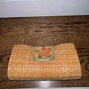 rafé New York Wicker Clutch